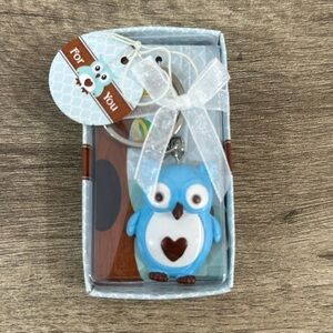 24 blue owl keychain party favors baby shower